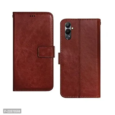 Fastship Vintage Magnatic Closer Leather Flip Cover for Tecno LG7n  POVA 4  Executive Brown-thumb2