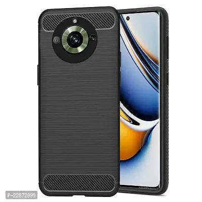 Fastship Case Silicone Hybrid Rubber Case Back Cover for Realme 11 Pro 5G  Black-thumb0