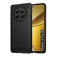 Fastship Silicon Hybrid Matte Rubber Case Back Cover for Realme 12 Pro+ 5G - Black-thumb1