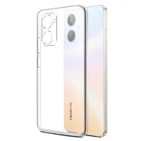 Fastship New Rubber Silicone Back Cover for Realme 10 4G  Transparent-thumb1