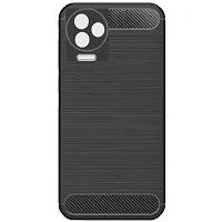 Fastship Silicone Hybrid Rubber Case Back Cover for Infinix Note 12 Pro 4G  Black-thumb1