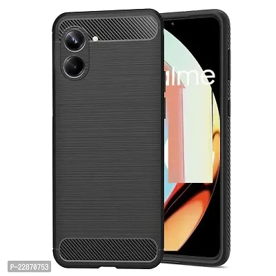 Fastship Cases Silicone Hybrid Rubber Case Back Cover for Realme 10 4G  Black-thumb0