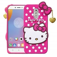 Fastship case Silicone Soft Hello Cat Kitty with Pendant Case Proper fit Back Cover for Lenovo K6 Note  Pink-thumb1