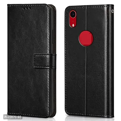 Fastship Faux Leather Wallet with Back Case TPU Build Stand  Magnetic Closure Flip Cover for I Phone XR  Venom Black-thumb0