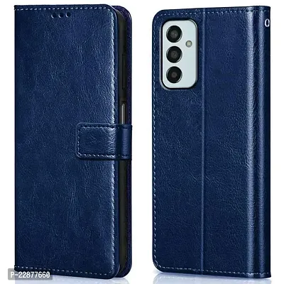 Fastship Case Vintage Magnatic Closer Leather Flip Cover for Samsung F54 5G SM E546B  Navy Blue