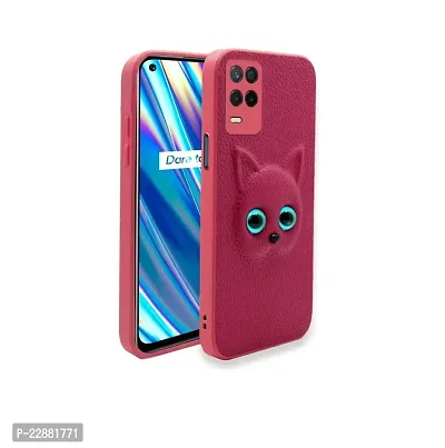 Coverage Eye Cat Silicon Case Back Cover for Oppo Realme 9 5G  3D Pattern Cat Eyes Case Back Cover Case for Oppo RMX3388  Realme9 5G  Pink-thumb0