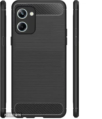 Fastship Silicone Hybrid Rubber Case Back Cover for Realme 10 Pro 5G  Black-thumb0