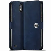 Fastship Cover Jio Next Jio Phone Next Flip Cover  Wallet Stylish Button Magnetic Closure Book Cover Leather Flip Case for Jio Next Jio Phone Next  Blue-thumb1