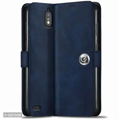 Fastship Cover Jio Next Jio Phone Next Flip Cover  Wallet Stylish Button Magnetic Closure Book Cover Leather Flip Case for Jio Next Jio Phone Next  Blue-thumb2