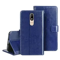 Fastship Case Vintage Magnatic Closer Leather Flip Cover for Motorola Moto M  Cobalt Blue-thumb1