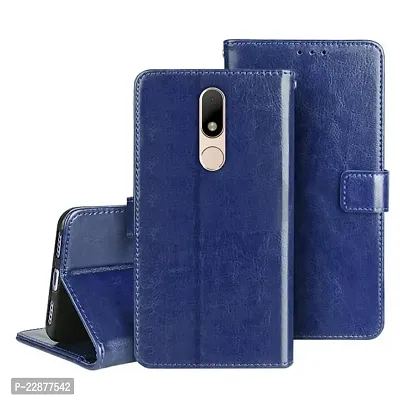 Fastship Case Vintage Magnatic Closer Leather Flip Cover for Motorola Moto M  Cobalt Blue-thumb2