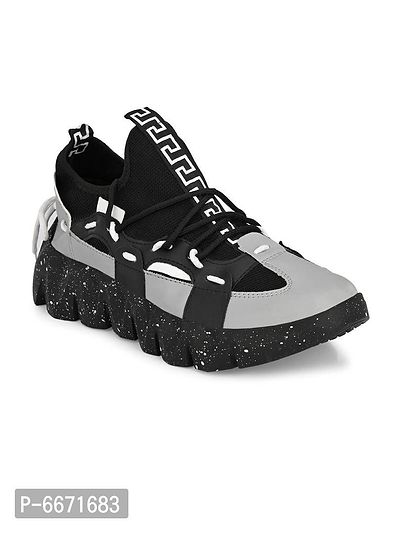 Reliable Mesh Printed Prime Lace Up Sports Shoes For Men-thumb2