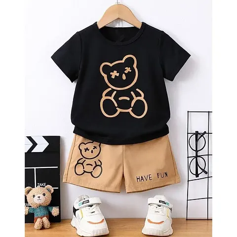 Fabulous Cotton Printed T-Shirts with Shorts For Boys