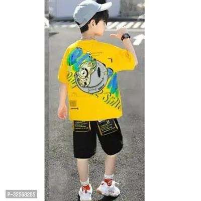 Boys Printed Cotton Oversize T-Shirt and Shorts (pack of 1)-thumb2