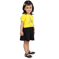 Kids Girls/Baby Girls Stylish Cotton Yellow Beautiful Dress/Frock (Pack of 1)hellip;-thumb3