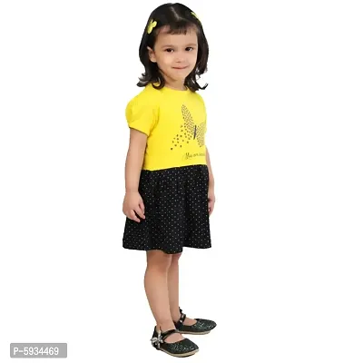 Kids Girls/Baby Girls Stylish Cotton Yellow Beautiful Dress/Frock (Pack of 1)hellip;-thumb4