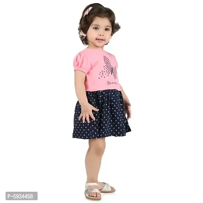 Kids Girls/Baby Girls Stylish Cotton Pink Beautiful Dress/Frock (Pack of 1)hellip;-thumb4