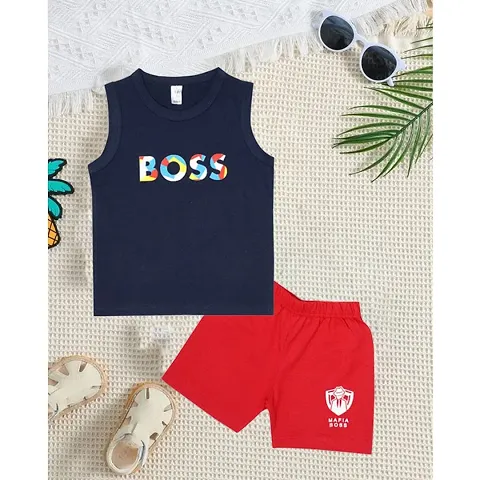 Boys Kids Vest And Short Set (Pack of 1)