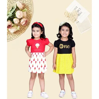Billyball Kids Printed Frock (Pack of 2)