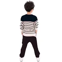 Gudpig Boys Cotton Striped T-shirt And Pant(Pack of 1)-thumb1