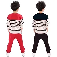 Gudpig Boys Cotton Striped T-shirt And Pant(Pack of 2)-thumb1