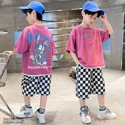 Stylish boys cotton tshirt and shorts set(pack of 1)