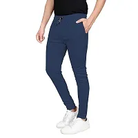 Multicolored Polyester Elastic Track Pants For Men Pack of 2-thumb3