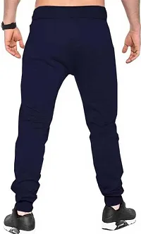 Stylish Multicoloured Cotton Blend Colourblocked Regular Track Pants For Men-thumb1