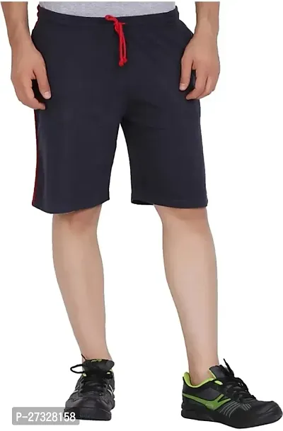 Elegant Cotton Blend Solid Regular Shorts For Men