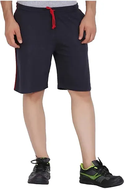 Elegant Blend Solid Regular Shorts For Men