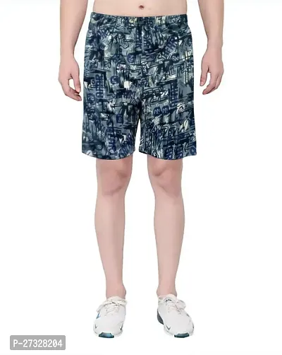 Elegant Polyester Printed Regular Shorts For Men-thumb0