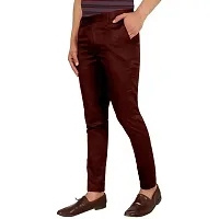 KAFF Mens Casual Trouser- Texture Fabric Stretchable Quality with 3 Pocket  Belt Loop-thumb1