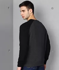 Stylish Fancy Cotton Blend Solid Long Sleeves Sweatshirts For Men-thumb3
