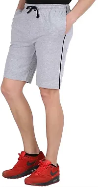 Elegant Cotton Blend Solid Regular Shorts For Men-thumb2