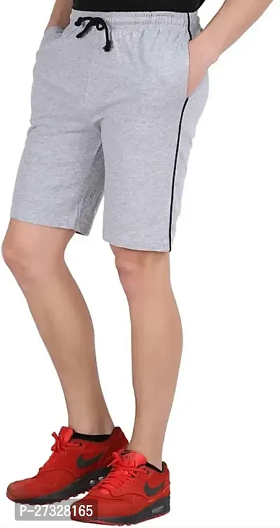 Elegant Cotton Blend Solid Regular Shorts For Men-thumb3