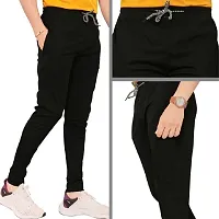 KAFF Men's Slim Fit Polyester Blend Track Pant (POLY BLEND DRY FIT TRACK PANT_Multicolor_M) Pack of 2-thumb2