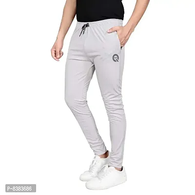KAFF Men's Slim Fit Polyester Blend Track Pant (4WAY LYCRA BLEND SOLID_Light Grey_XL)-thumb3