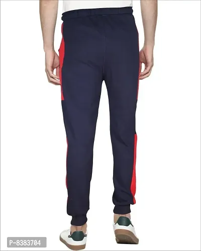 KAFF Mens Side Panel Trendy Jogger with Side Zip Pocket (M, Navy)-thumb3