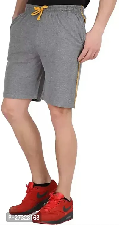 Elegant Cotton Blend Solid Regular Shorts For Men-thumb3