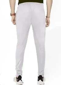 Stylish Beige Polyester Solid Regular Track Pants For Men-thumb1