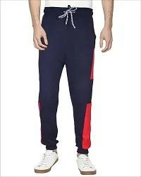 KAFF Mens Side Panel Trendy Jogger with Side Zip Pocket (M, Navy)-thumb1