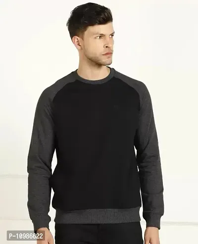 Stylish Fancy Cotton Blend Solid Long Sleeves Sweatshirts For Men