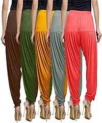 NUN Patiala- 5pcs pack-100% Viscose (Merown,Green,Yellow,Grey,Orange)-thumb1