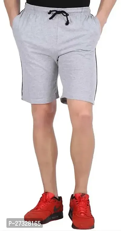 Elegant Cotton Blend Solid Regular Shorts For Men-thumb0