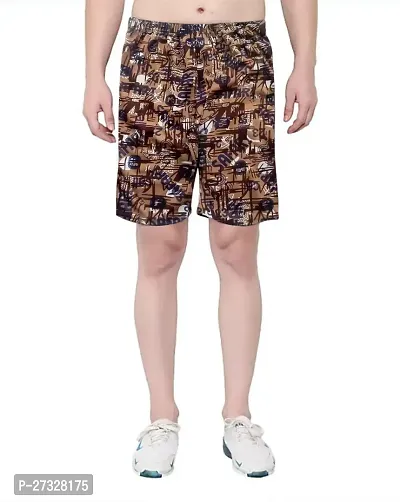 Elegant Polyester Printed Regular Shorts For Men-thumb0
