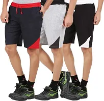 Elegant Cotton Blend Solid Regular Shorts For Men- Pack Of 3-thumb2