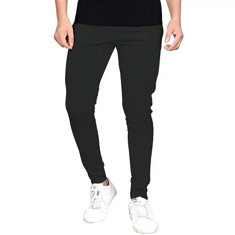 Stylish Blend Solid Regular Track Pants For Men