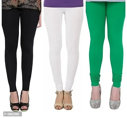 Multicoloured Cotton Leggings || Combo of 3 Leggings ||