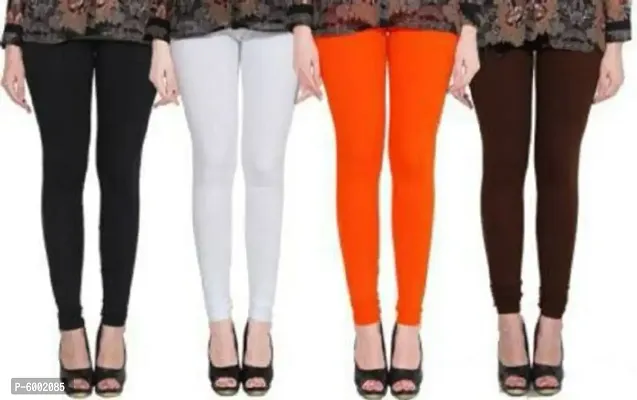 Multicoloured Cotton Leggings || Combo of 4 Leggings ||