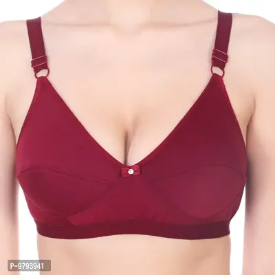 Bra Red Maroon Color Full Coverage Non Padded Peck Of 2-thumb4